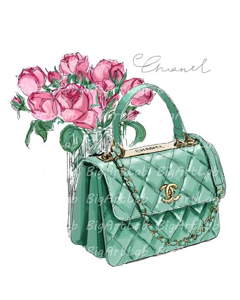 chanel borsa clipart|Chanel wall art free.